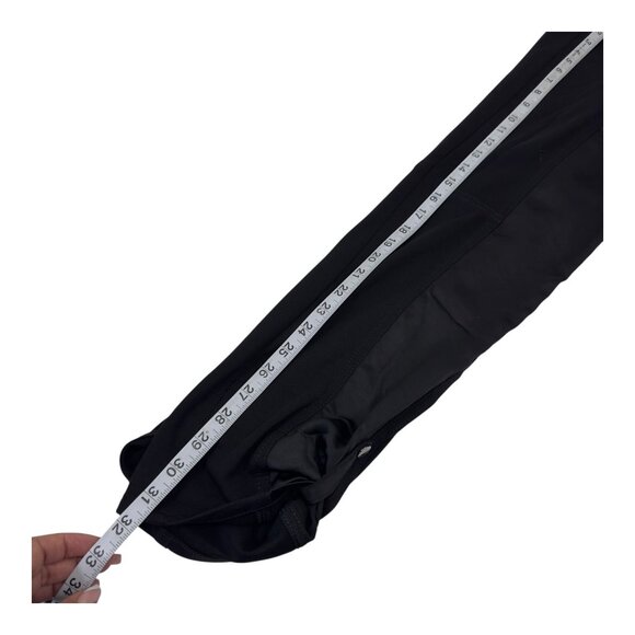 WHITE HOUSE BLACK MARKET Womens Black Satin Patchwork The Straight Crop Pants 6L - Picture 7 of 16